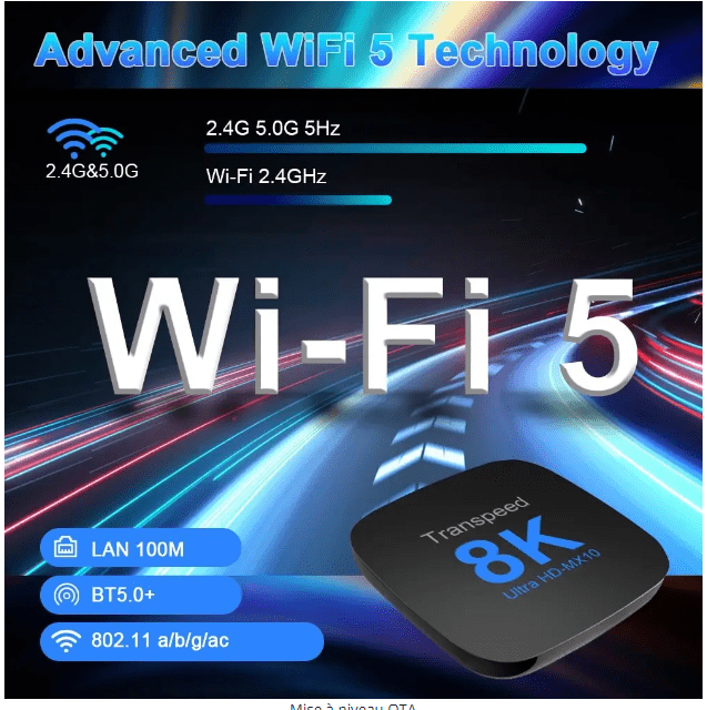 Image de TV Box ANDROID 13 64GB ROM 4GB RAM Double Wifi Avec TV Apps 8K BT5.0 - Unbranded