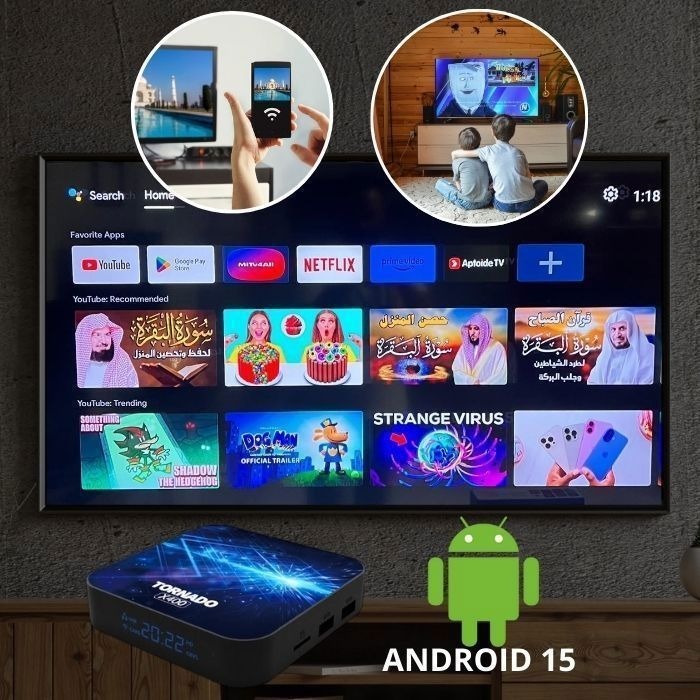 Image de TV Box Tornado X400 Android 15 4K 4/32GB RAM/ ROM Wifi 2.4/5 RJ45 BT - Unbranded