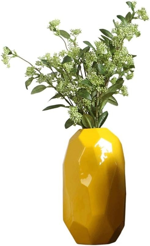 Image de Vase en Porcelaine Jaune – Élégance & Artisanat - Unbranded