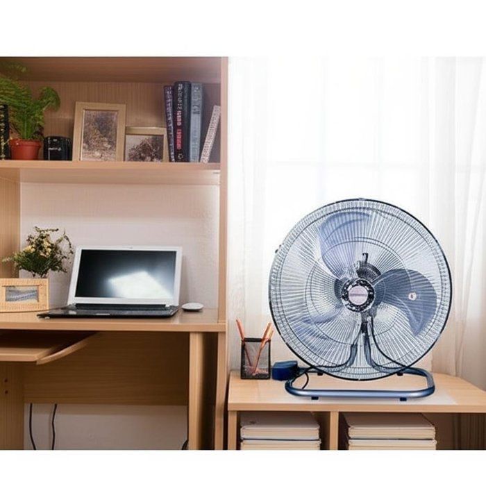 Image de Ventilateur métallique silencieux et puissant 35 cm – 3 vitesses – Orientation large 160 - Unbranded