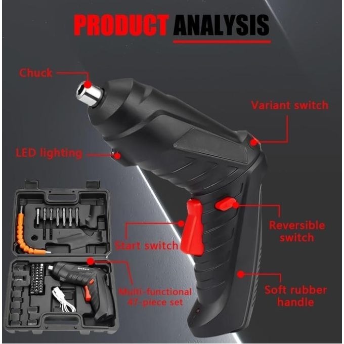 Image de Visseuse Électrique 47 en 1 - Tournevis sans Fil Pratique - Unbranded