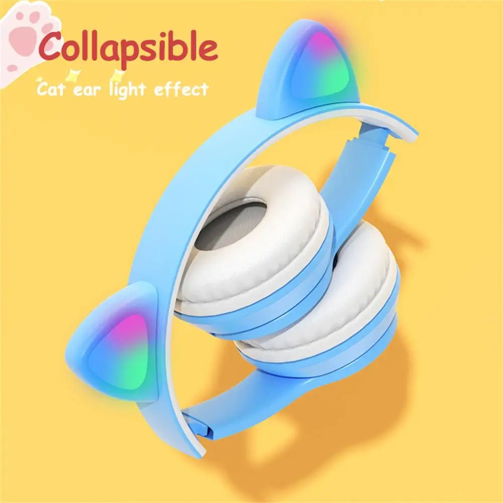 Image de VIV-23M – Casque Sans Fil avec Oreilles de Chat LED - Unbranded