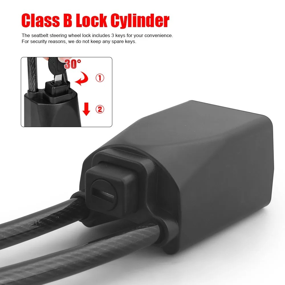 Image de Wheel Lock – Antivol pour Volant de Voiture - Unbranded