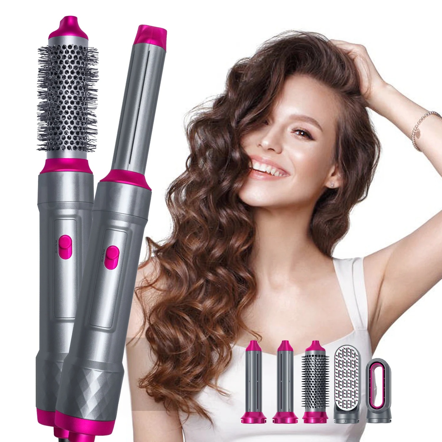 Image de 5 en 1 Hair Airwrap Styler Fer à lisser professionnel Curler Styling - Unbranded