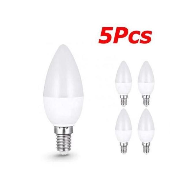 Image de 5Pcs LED Lamp E14 bougie couleur Blanc Décor À La Maison Lustre - Unbranded
