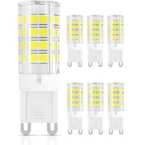 Image de 6 AmpouleS LED G9 5W, Équivalent 50W Ampoules Halogènes, Blanc froid 6500K - Unbranded