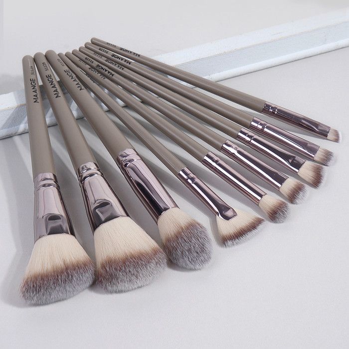 Image de 9pcs Make-up brush-champagn - Unbranded