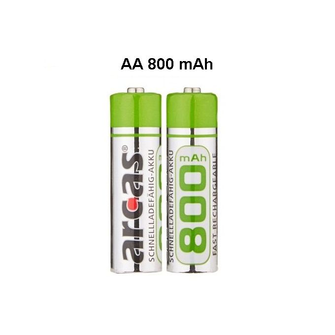 Image de Arcas Blister de deux Piles Rechargeable Capacité 800 mAh // 2 Piles AA - Unbranded