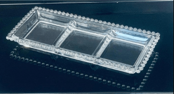 Image de Assiette à gâteau vintage / assiette à gâteau rectangulaire - Unbranded