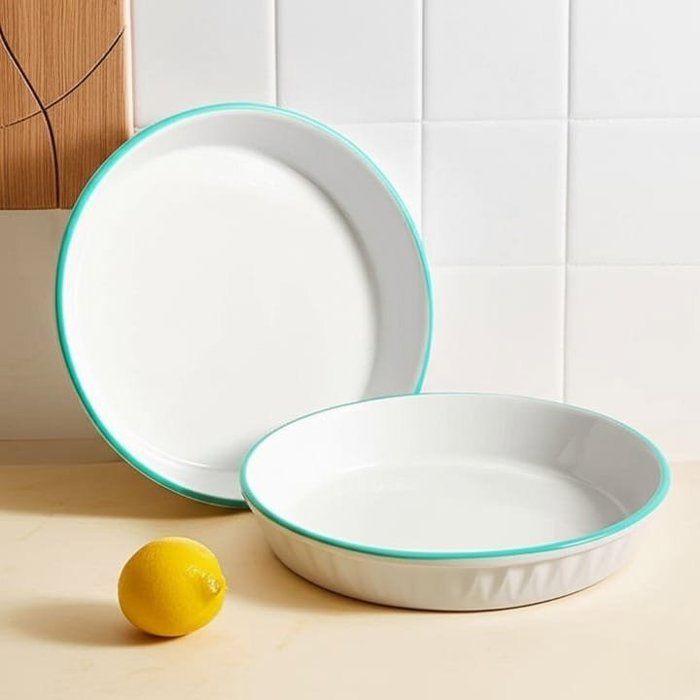 Image de Assiette creuse ronde design – Résistante aux rayures, compatible lave-vaisselle, idéale pour salades et soupes - Unbranded