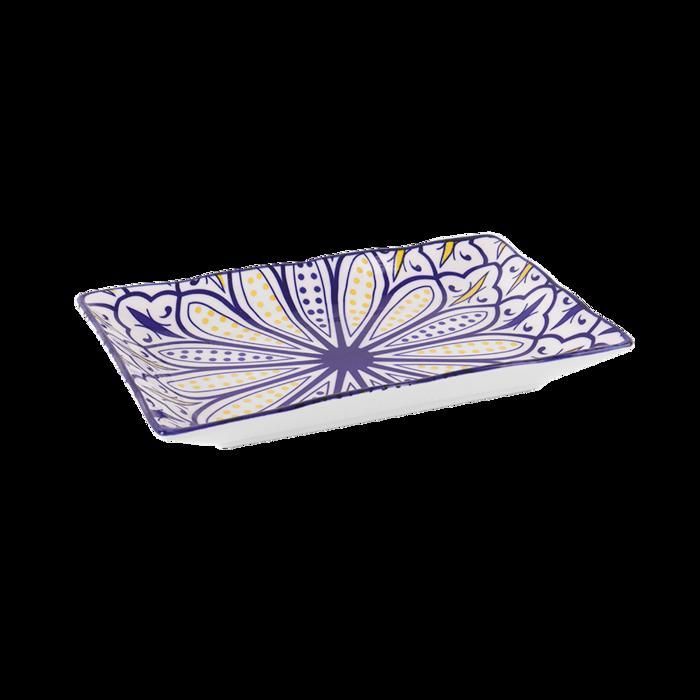 Image de Assiettes  - Rectangulaire - Bleu - 25cm x 12cm - Lot de 2 pièces - Unbranded