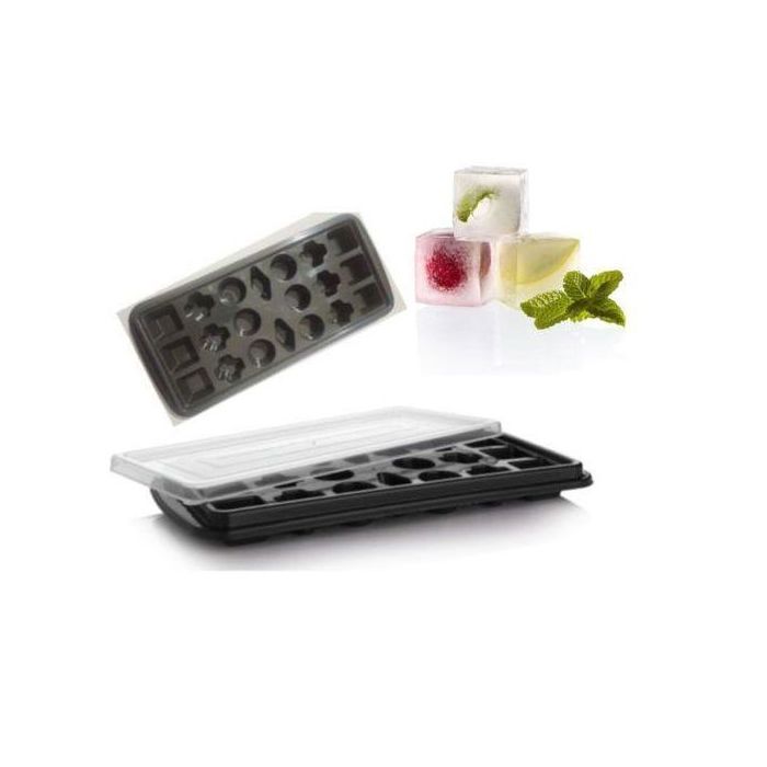 Image de Bac à glaçons en silicone avec couvercle – Parfait pour congeler des fruits pour smoothies et desserts - Unbranded