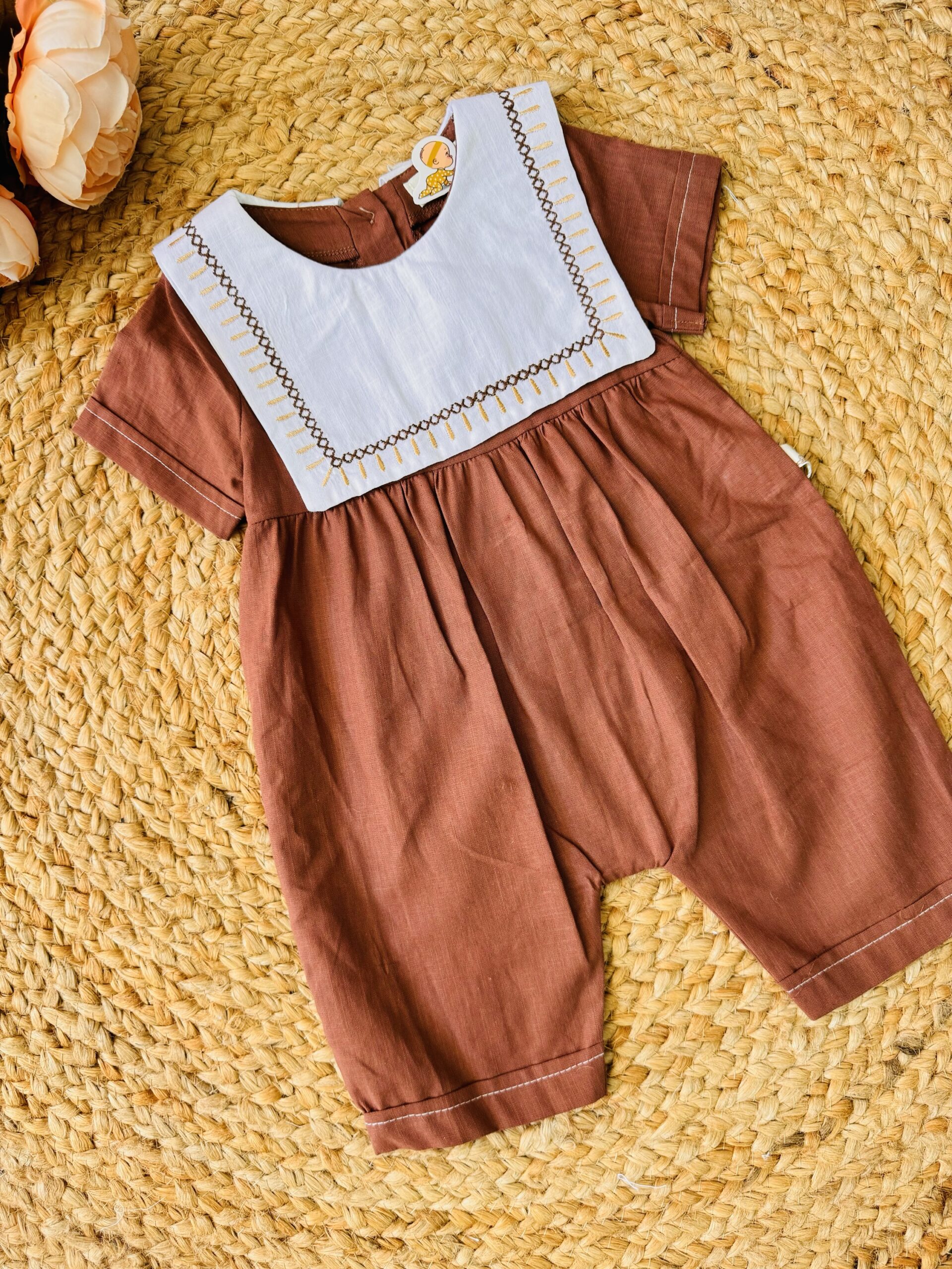 Image de Barboteuse bébé fille en lin - Unbranded