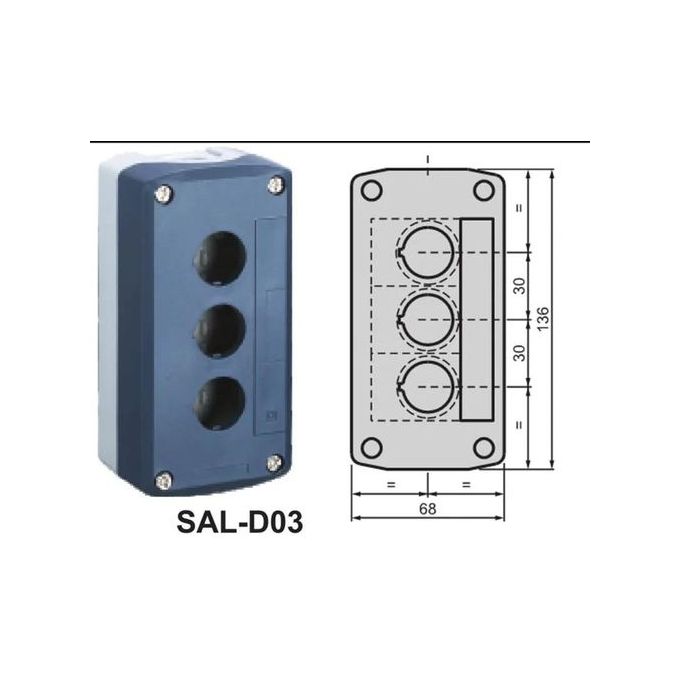 Image de Boîtier de commutation à bouton-poussoir étanche 3 T - Unbranded