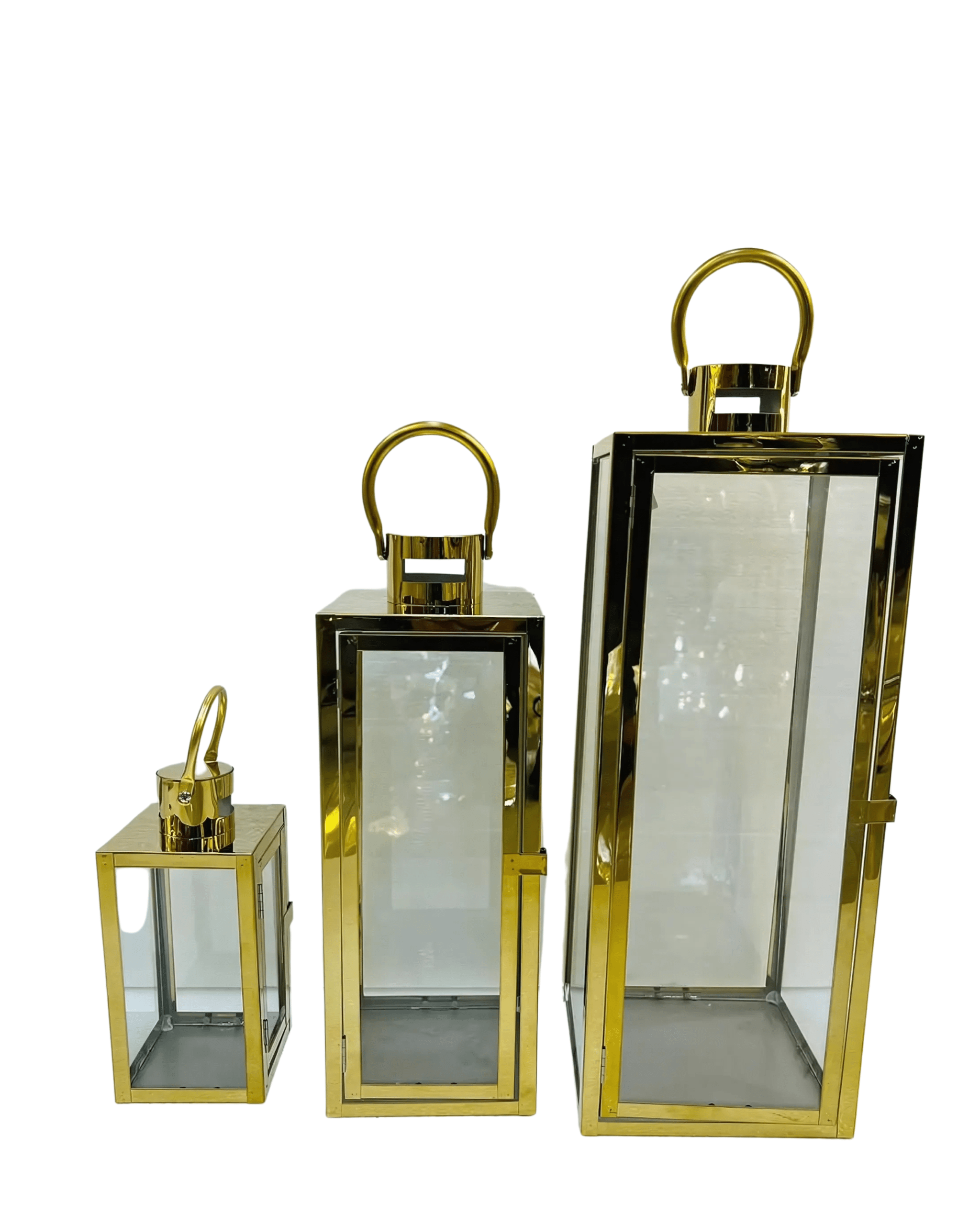 Image de Bougeoir en acier inoxydable, lanterne décoratives pour la décoration de la maison, disponible en cuivre, Rose, or - Unbranded