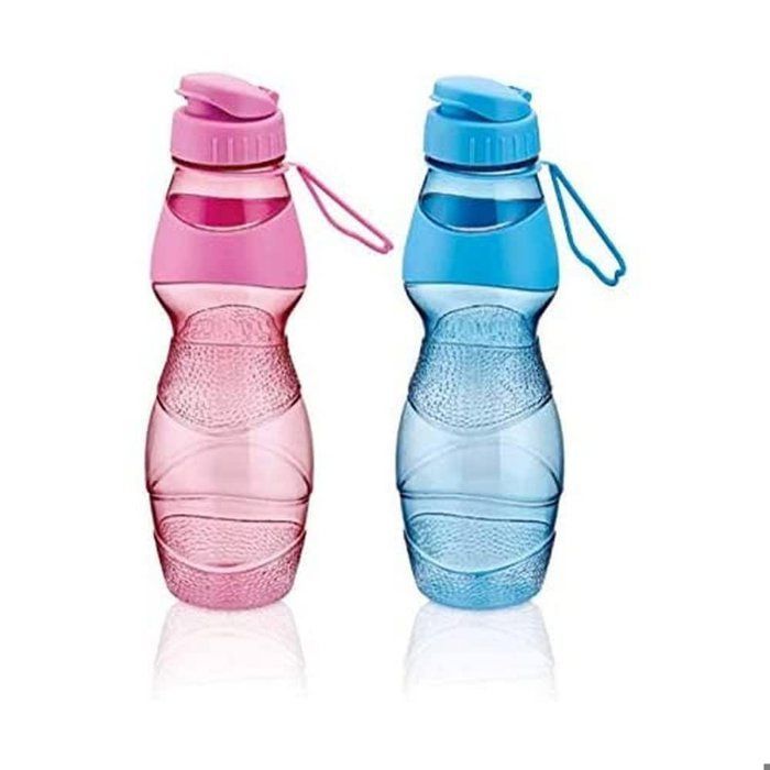 Image de Bouteille d'eau isotherme - 500ml - Plastique sans BPA - Couleur bleu - Multisport - Unbranded