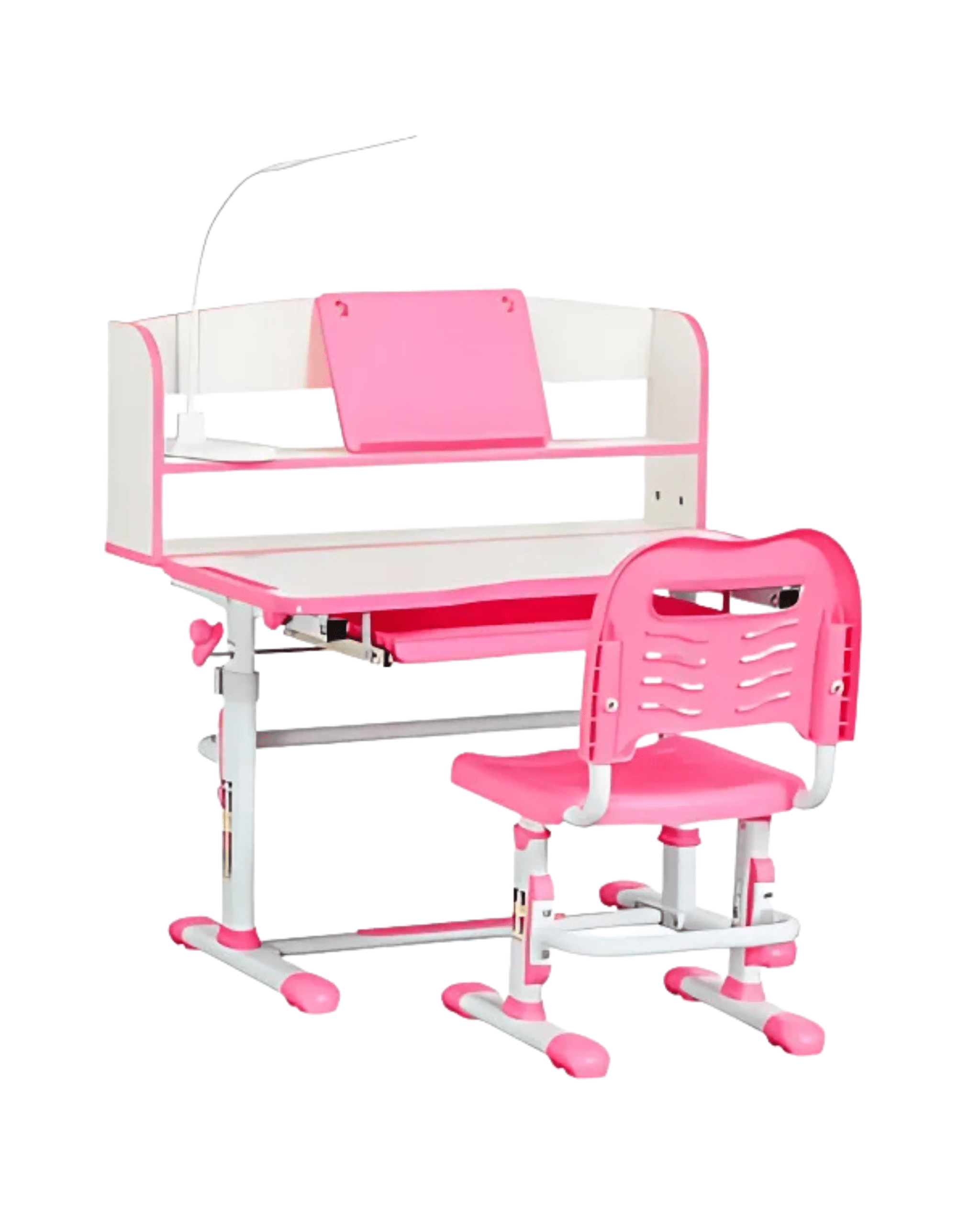 Image de Bureau et Chaise Ergonomiques pour Enfants - Réglable en Hauteur avec Éclairage LED - Unbranded