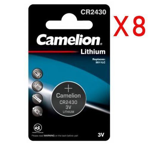 Image de Camelion 8 Pile Battery bouton lithium 3v cr2430 max (x2) - Unbranded