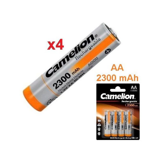 Image de Camelion Blister de 4 Piles Rechargeables Capacité 2300 mAh // Pile AA NiMH - Unbranded