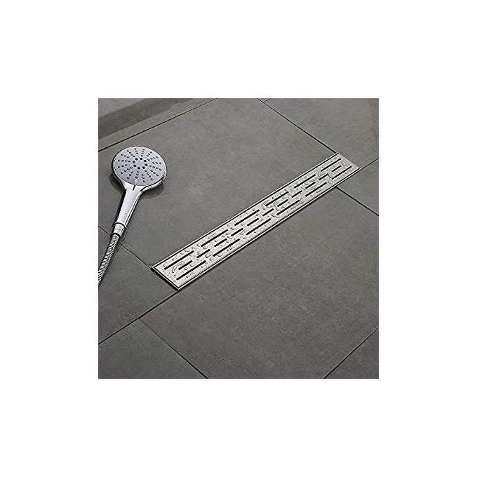 Image de Caniveau de douche - En acier inoxydable - Avec siphon - 50cm - Unbranded