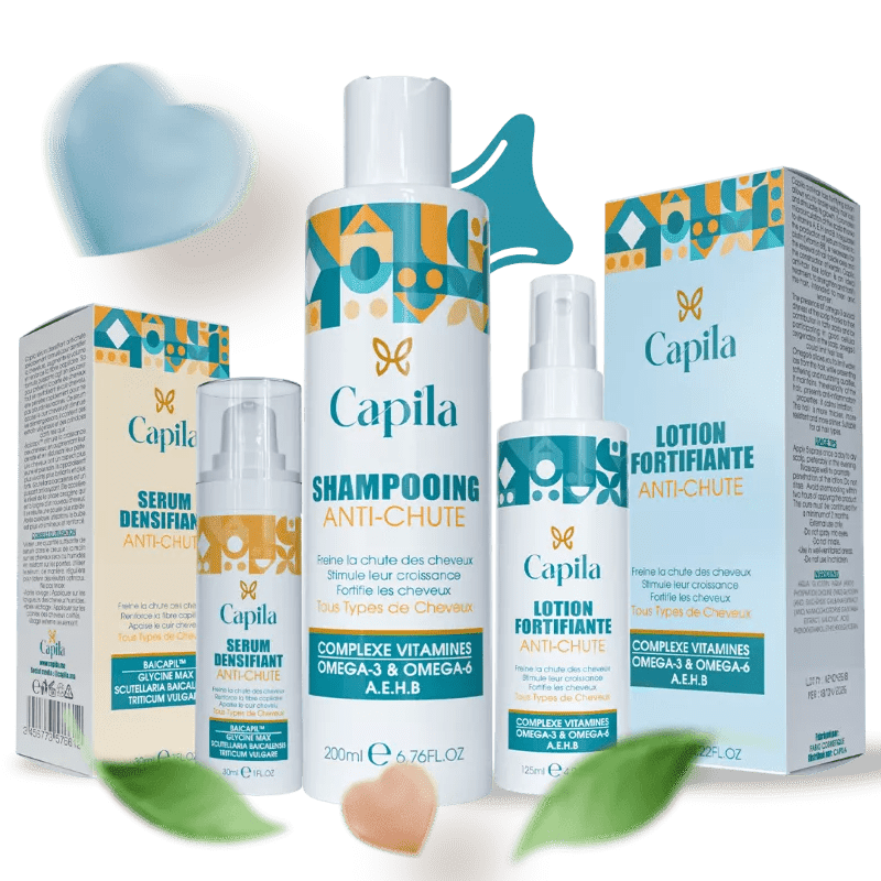 Image de Capila Shampooing 200ml+ Lotion 125ml+ Serum 30ml Pack Anti-Chute - Unbranded