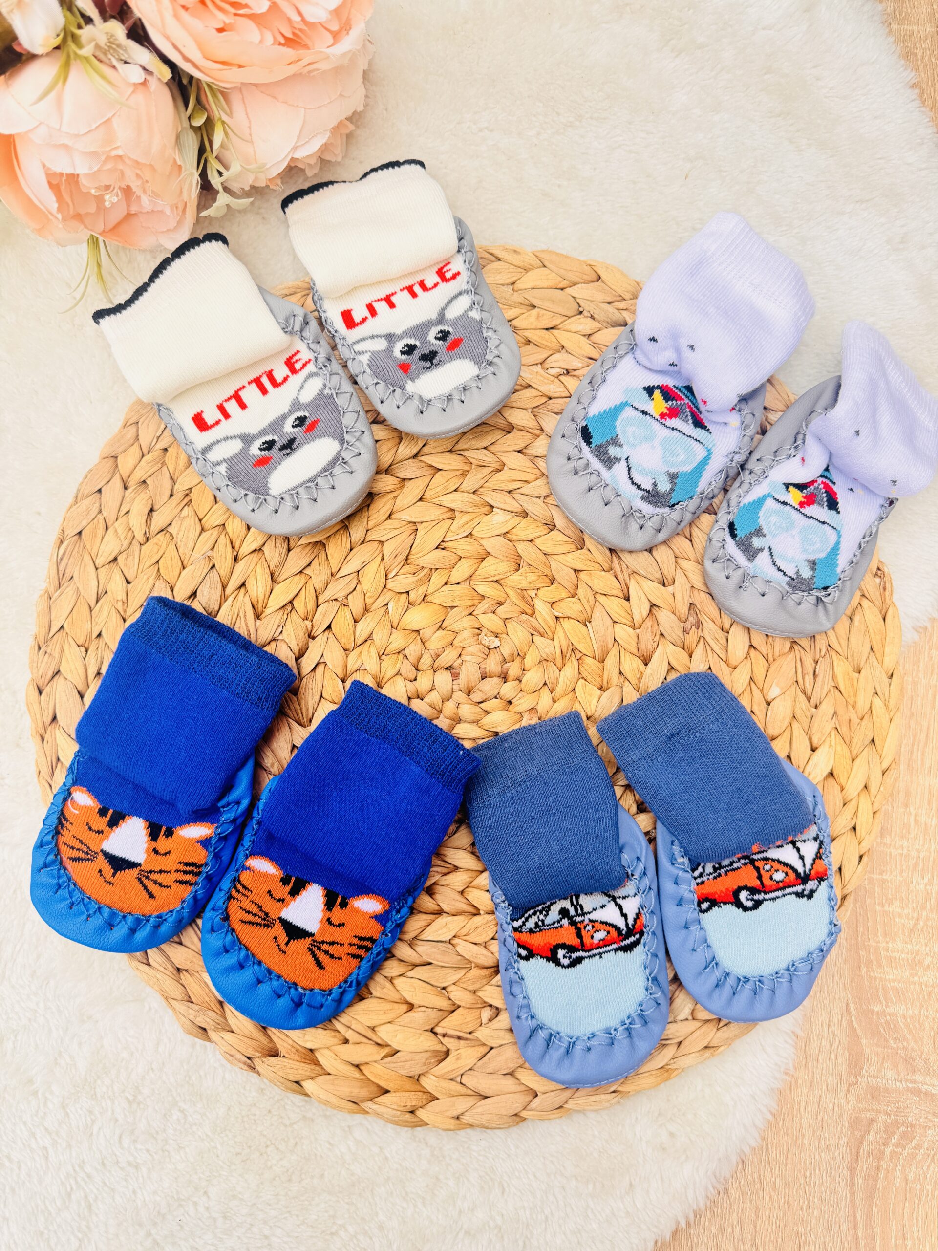 Image de Chaussettes bébé anti-slip motifs garcons - Unbranded