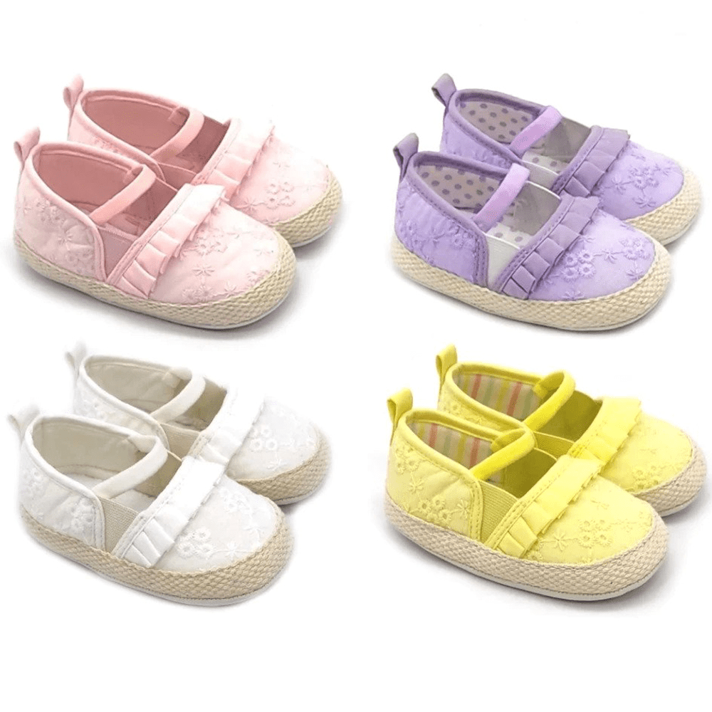 Image de Chaussons filles stylées pour bébé - Unbranded