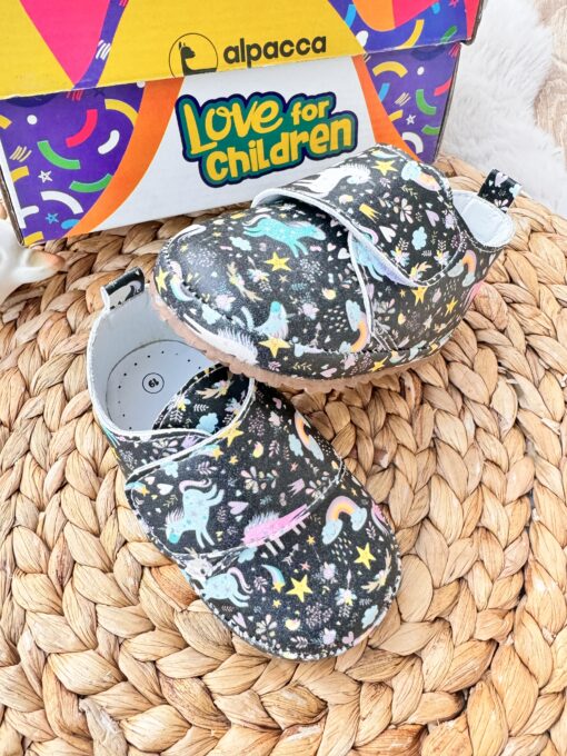 Image de Chaussures 1ers pas en cuir motif licorne - Unbranded