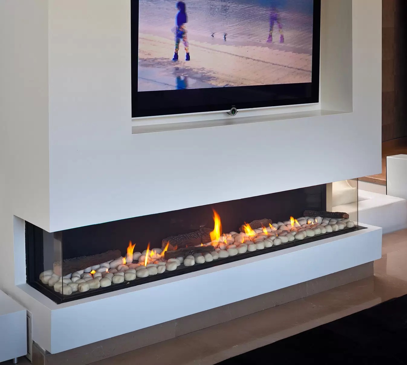 Image de Cheminées Intégrées dans des Meubles TV (1m/20cm) - Unbranded