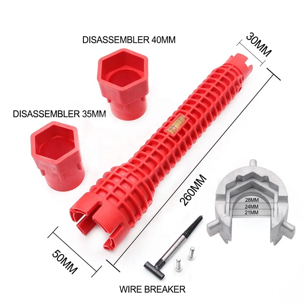 Image de Clé de lavabo multifonction – Outil de plomberie pratique pour installation facile - Unbranded