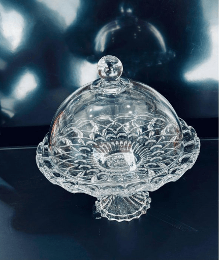 Image de Cloche en Cristal Présentoir à Gâteau, Support à Gâteau, Plat à Gâteaux sur Pied - Unbranded