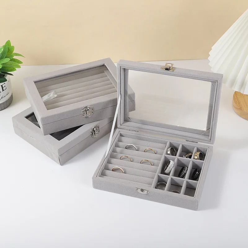 Image de Coffre à Bijoux Transparent – Organisateur Pratique pour Montres, Colliers, Bagues et Accessoires - Unbranded