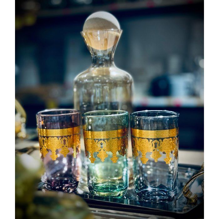 Image de Coffret de 6 Verres en cristallin - Multi Couleurs - 280 ml - Cristal - Set de 6 - Élégance et Qualité - Unbranded