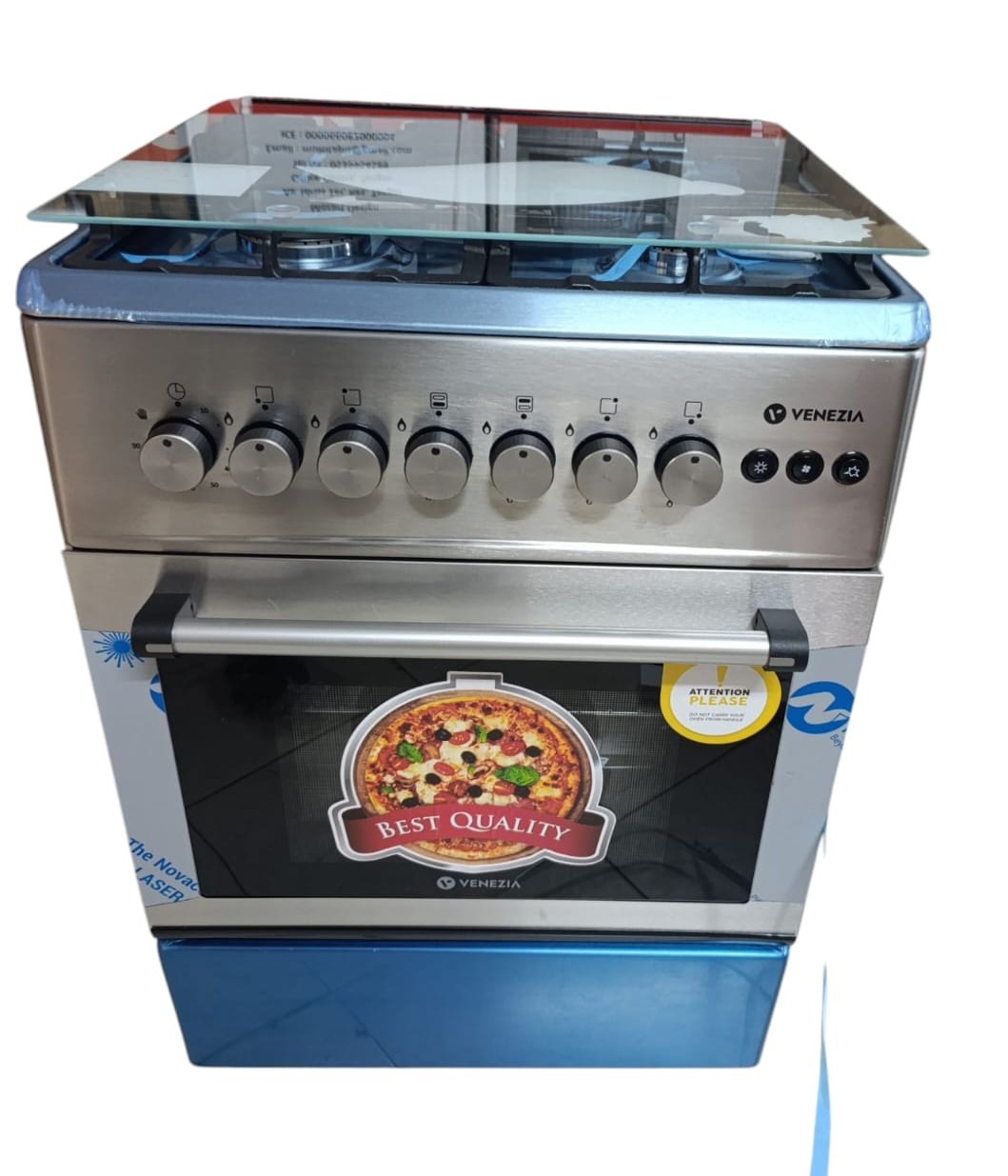 Image de CUISINIERE à Gaz VENEZIA 4 FEUX 60 x 60 cm Eclairage intérieur et ventilateur - Unbranded