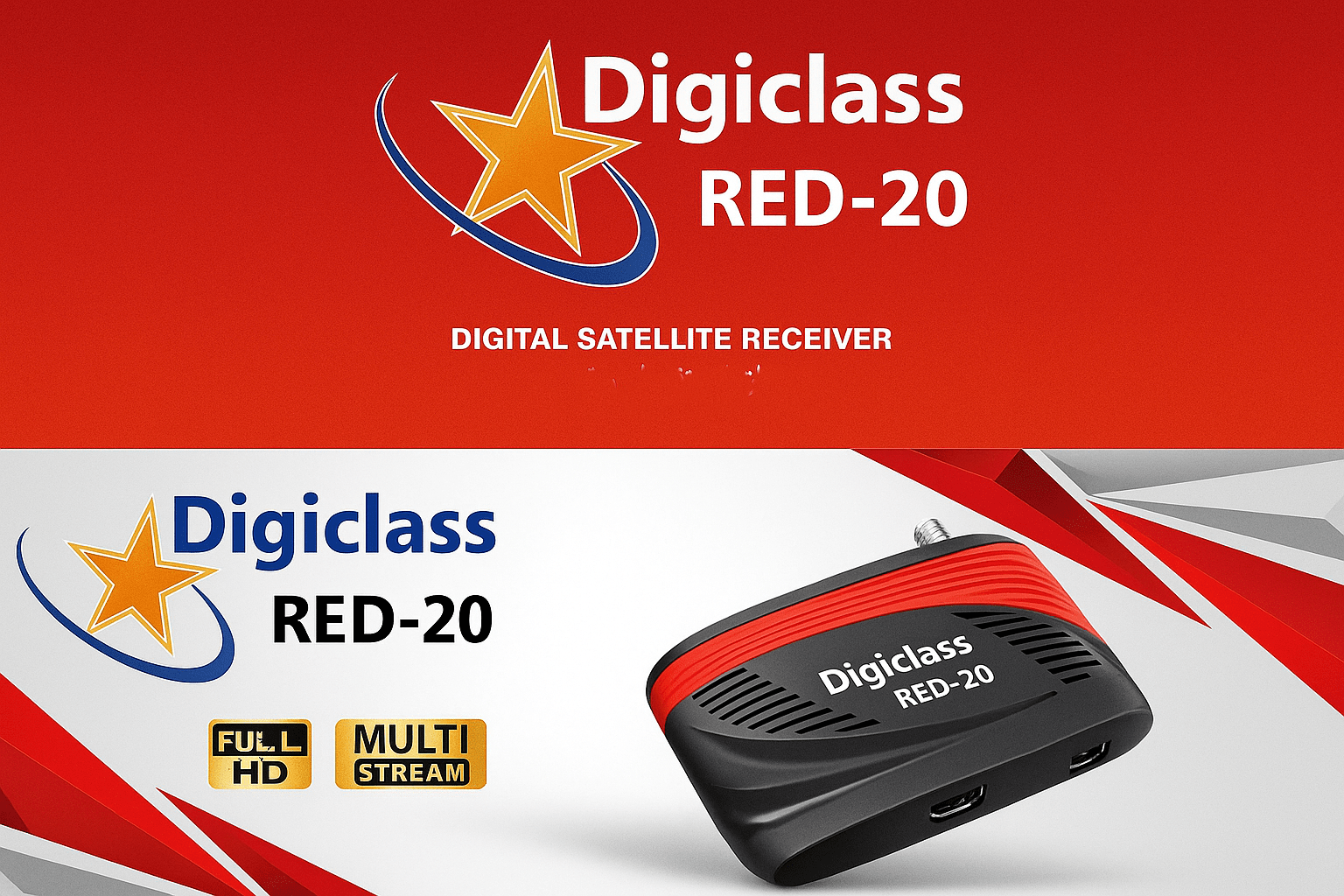 Image de Digiclass RED-20 Digital Satellite TV Receiver - Unbranded