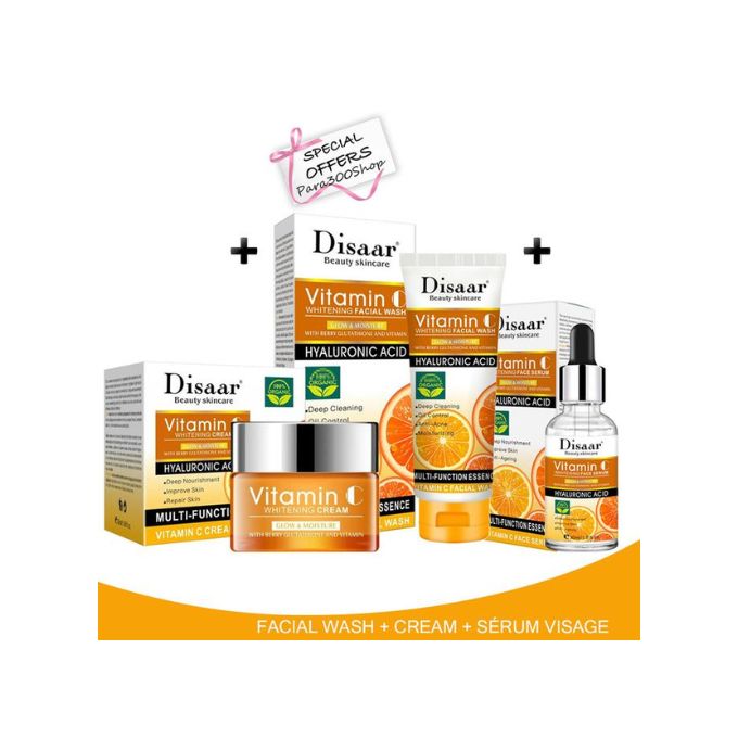 Image de Disaar Pack 3 Pcs - 1 Crème Pour Le Visage 50g + 1 Sérum + 1 Nettoyant 50g - Unbranded