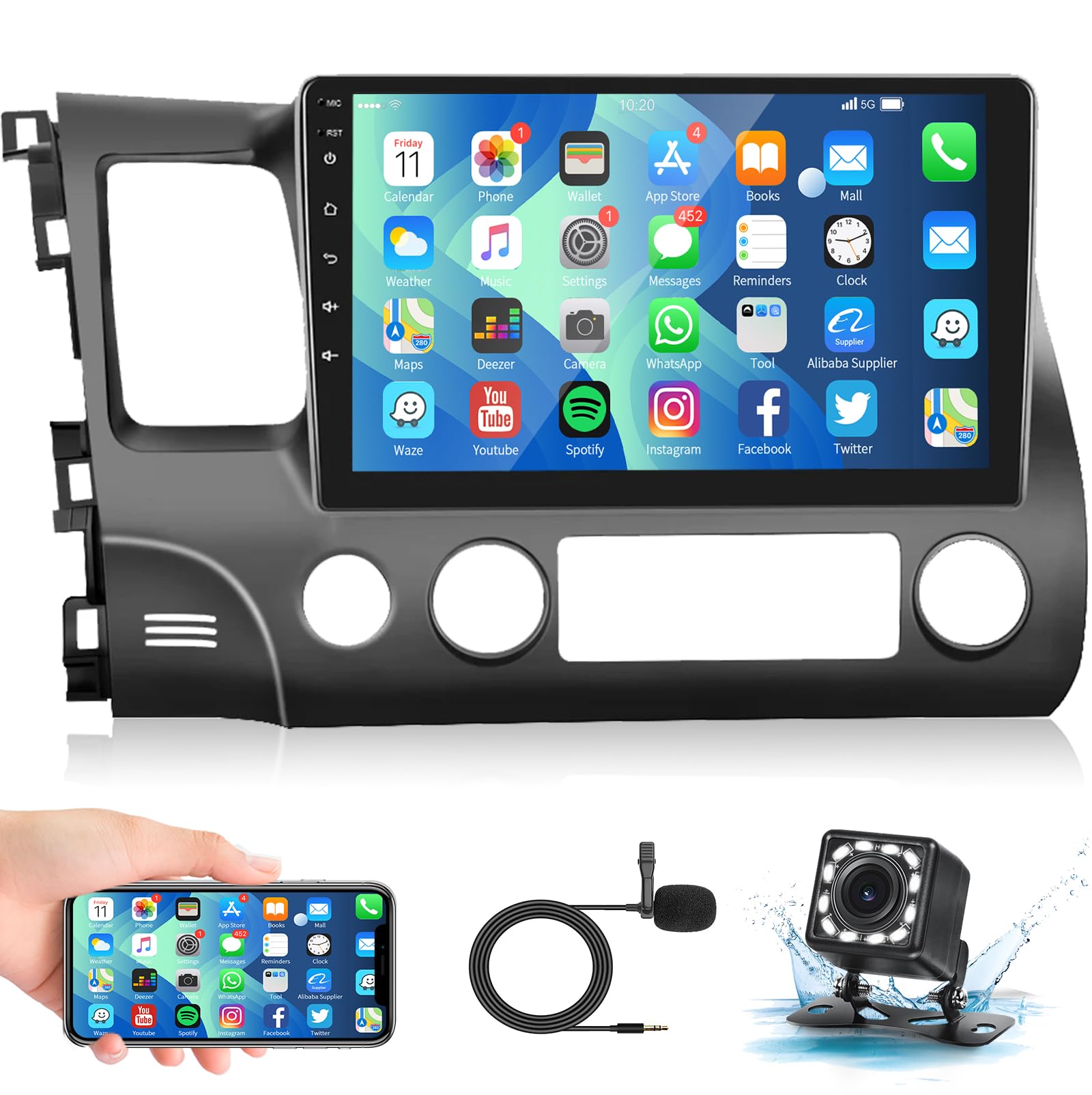 Image de Écran multimédia pour Honda Civic 2007-2011 - Unbranded