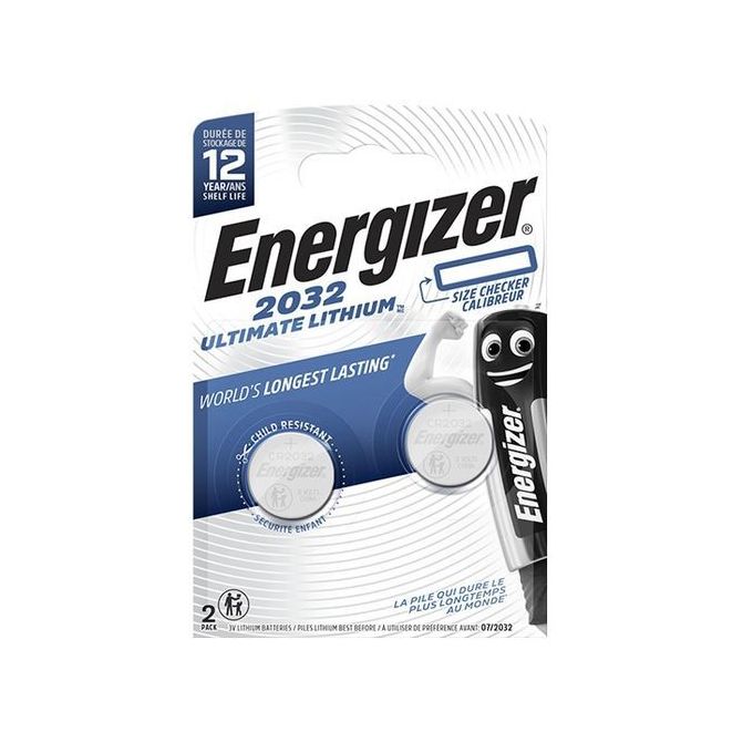 Image de Energizer 2032 x2 3V Piles Bouton Ultimate Lithium // Blister 2 Batteries 3 volts - Unbranded
