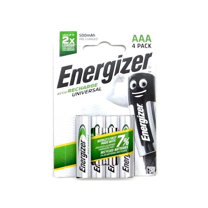 Image de Energizer 4 Pile AAA 500 mAh Rechargeable Power Plus // Blister 4 Batterie Pré à l'usage - Unbranded