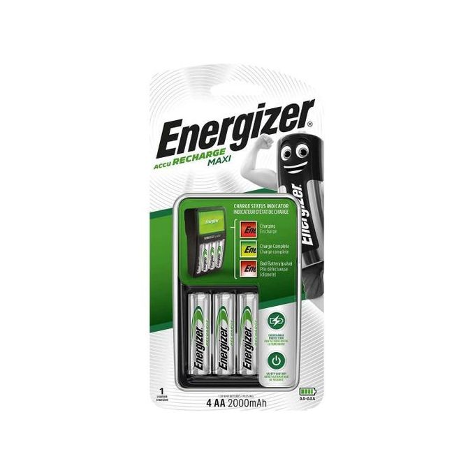 Image de Energizer Chargeur de Batteries AA - AAA Mini // +4 Piles Rechargeables AA Ni-MH 2000 MAh - Unbranded