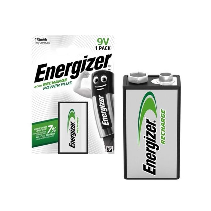 Image de Energizer Pile 9V 175mAh Ni-Mh Rechargeable - Batterie 9 volts // Blister 1x unité - Unbranded