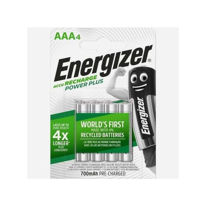 Image de Energizer Power Plus 4 Batterie Rechargeable AAA 700 mAh Pré Chargé // Blister de 4 Piles - Unbranded