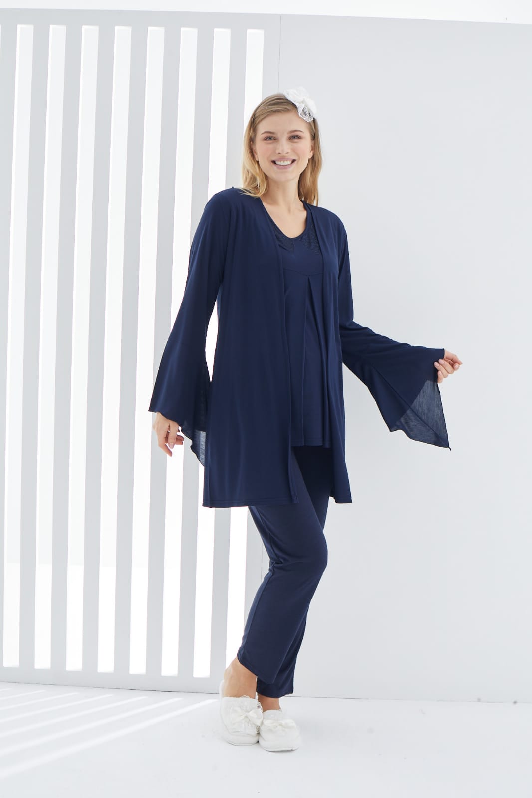 Image de Ensemble 3 pièces pyjama grossesse et allaitement - Unbranded