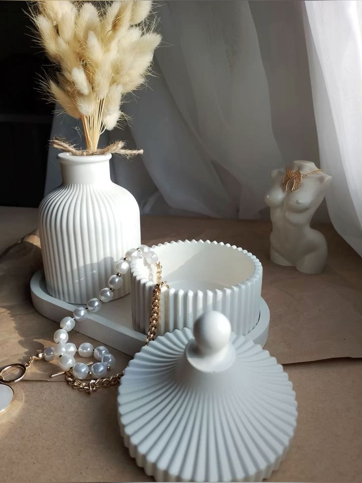 Image de Ensemble Décoratif en Céramique - 4 Pièces - Unbranded