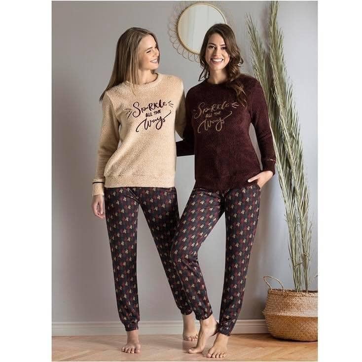 Image de Ensemble Pyjama Polaire chaud et soyeux – Poleren - Unbranded