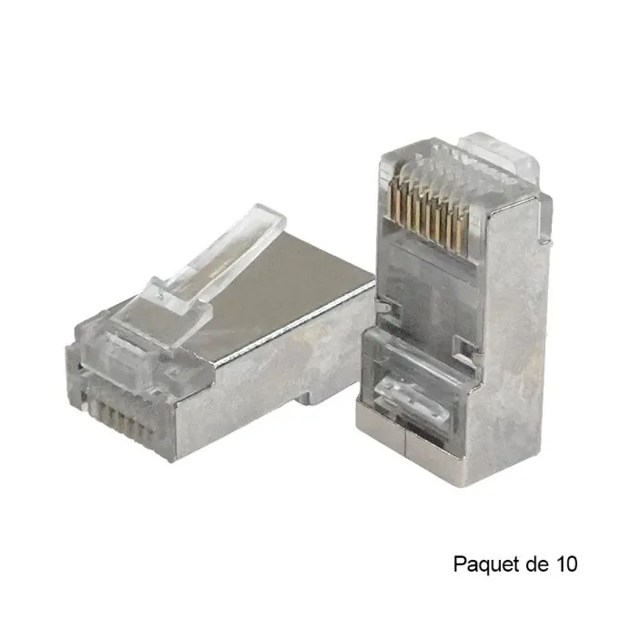 Image de Fiche Réseau RJ45 CAT6 Métal (100 pièce) - Unbranded