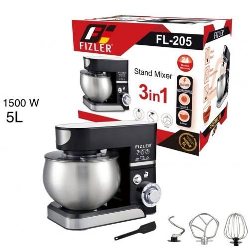 Image de FIZLER Robot pétrin pâtissier multifonction noir 1500 Pétrin 5 litres 3en1 - Unbranded