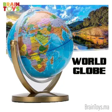 Globe rotatif et inclinable de 20 cm de diamètre