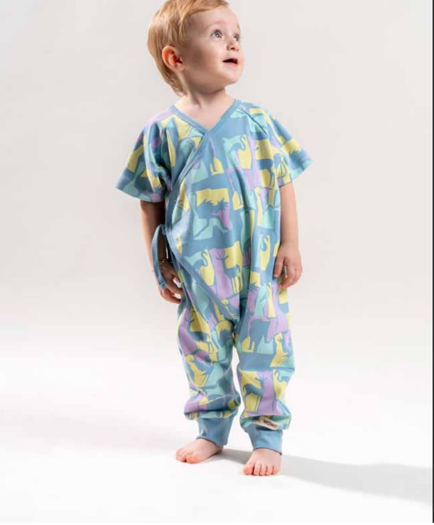 Image de Grenouillère croisé unisexe Animaux une pièce – wowo - Unbranded