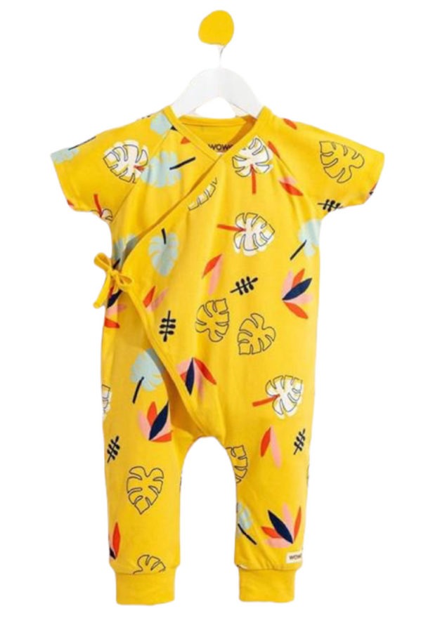 Image de Grenouillère croisée jaune unisexe Animaux 1 pcs – wowo - Unbranded